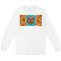 White mama bear with sunflowers and glasses license plate Long Sleeve Tee - Artiststas