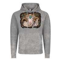Cloud Rock merino ram with leopard background Vintage Hoodie - BarkalooDesign