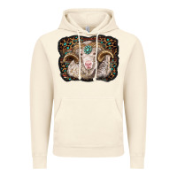 Vintage Artic merino ram with leopard background Vintage Hoodie - BarkalooDesign