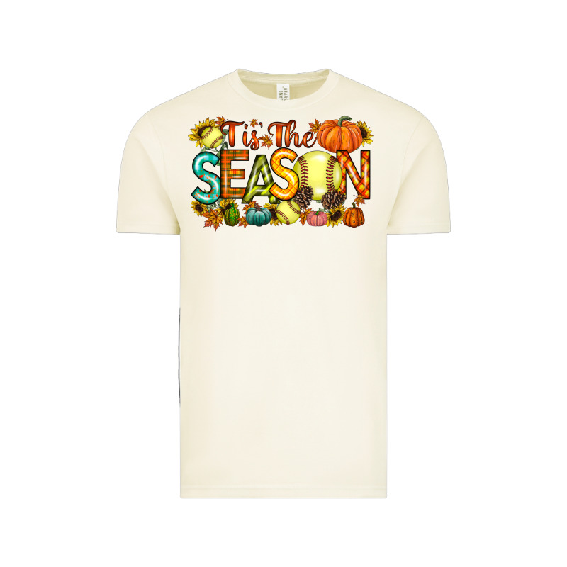 Tis The Season Softball Vintage Tee by RacoonDesign | Teevron