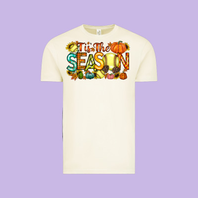 Tis The Season Softball Vintage Tee Designed By Racoondesign