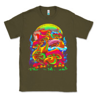 Army Green psychedelic t  shirt psychedelic dream t  shirt Classic Tee - linhVisuals