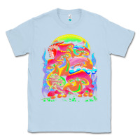 Dusty Blue psychedelic t  shirt psychedelic dream t  shirt Classic Tee - linhVisuals