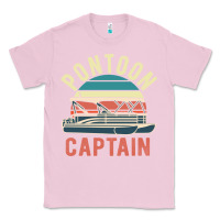 Bubblegum Pink pontoon captain vintage boating party funny gift for pontooning lover Classic Tee - linhVisuals
