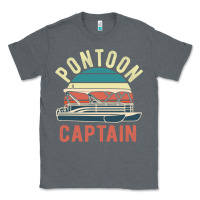 Charcoal Heather pontoon captain vintage boating party funny gift for pontooning lover Classic Tee - linhVisuals