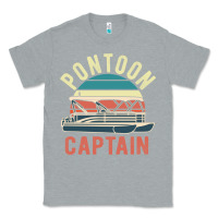 Heather Grey pontoon captain vintage boating party funny gift for pontooning lover Classic Tee - linhVisuals