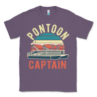 Lavender pontoon captain vintage boating party funny gift for pontooning lover Classic Tee - linhVisuals