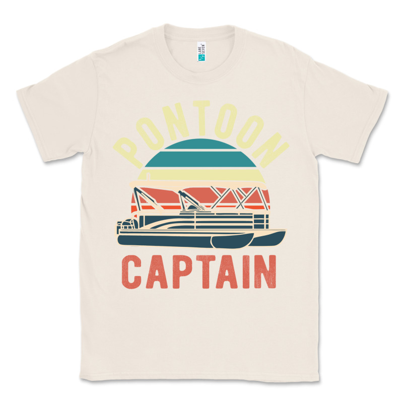 Pontoon Captain Vintage Boating Party Funny Gift For Pontooning Lover Classic Tee by linhVisuals | Teevron