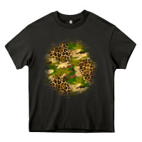 Asphalt camouflage and leopard patch Heavy Core Tee - BundleAndBundleShop