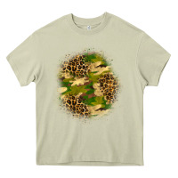 Mossy camouflage and leopard patch Heavy Core Tee - BundleAndBundleShop