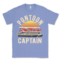 Colony Blue retro pontoon captain of the boat funny river cruising gift for pontoo Classic Tee - linhVisuals
