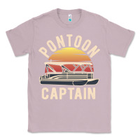 Lilac retro pontoon captain of the boat funny river cruising gift for pontoo Classic Tee - linhVisuals