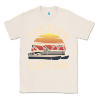 Natural retro pontoon captain of the boat funny river cruising gift for pontoo Classic Tee - linhVisuals