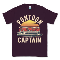 Plum retro pontoon captain of the boat funny river cruising gift for pontoo Classic Tee - linhVisuals