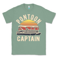 Sage retro pontoon captain of the boat funny river cruising gift for pontoo Classic Tee - linhVisuals