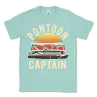 Seafoam retro pontoon captain of the boat funny river cruising gift for pontoo Classic Tee - linhVisuals