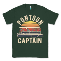 Sports Green retro pontoon captain of the boat funny river cruising gift for pontoo Classic Tee - linhVisuals