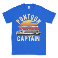 Retro Pontoon Captain Of The Boat Funny River Cruising Gift For Pontoo Classic Tee | Teevron