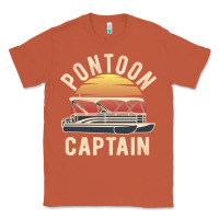 Copper retro pontoon captain of the boat funny river cruising gift for pontoo Classic Tee - linhVisuals