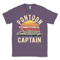 Lavender retro pontoon captain of the boat funny river cruising gift for pontoo Classic Tee - linhVisuals