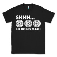 Black shhh i'm doing math gym funny bodybuilding weightlifting humor quote Classic Tee - linhVisuals
