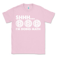 Bubblegum Pink shhh i'm doing math gym funny bodybuilding weightlifting humor quote Classic Tee - linhVisuals