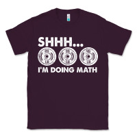 Plum shhh i'm doing math gym funny bodybuilding weightlifting humor quote Classic Tee - linhVisuals