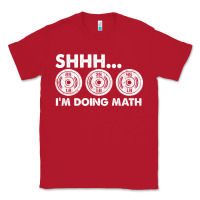 Red shhh i'm doing math gym funny bodybuilding weightlifting humor quote Classic Tee - linhVisuals