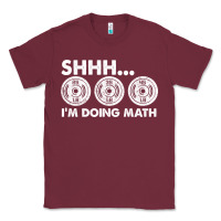 Burgundy shhh i'm doing math gym funny bodybuilding weightlifting humor quote Classic Tee - linhVisuals