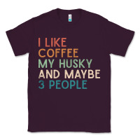 Plum siberian husky dog i like coffee my husky and maybe 3 people vintage d Classic Tee - linhVisuals