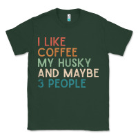 Sports Green siberian husky dog i like coffee my husky and maybe 3 people vintage d Classic Tee - linhVisuals