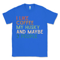 True Royal siberian husky dog i like coffee my husky and maybe 3 people vintage d Classic Tee - linhVisuals