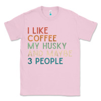 Bubblegum Pink siberian husky dog i like coffee my husky and maybe 3 people vintage d Classic Tee - linhVisuals