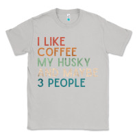 Moon Dust siberian husky dog i like coffee my husky and maybe 3 people vintage d Classic Tee - linhVisuals