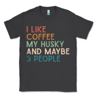 Smoke siberian husky dog i like coffee my husky and maybe 3 people vintage d Classic Tee - linhVisuals