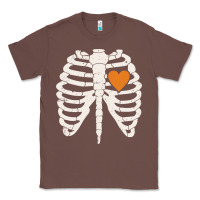 Chestnut skeleton rib case orange pumpkin heart vintage halloween anatomy costu Classic Tee - linhVisuals