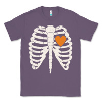 Lavender skeleton rib case orange pumpkin heart vintage halloween anatomy costu Classic Tee - linhVisuals