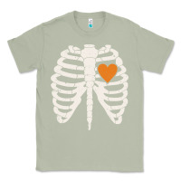 Matcha skeleton rib case orange pumpkin heart vintage halloween anatomy costu Classic Tee - linhVisuals