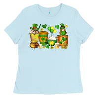 Baby Blue st patrick's day coffee cups with gnome Ladies Tee - Artiststas