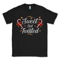 Black sweet but twisted candy cane christmas humor funny and cute gifts for Classic Tee - linhVisuals