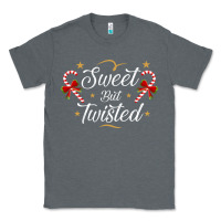 Charcoal Heather sweet but twisted candy cane christmas humor funny and cute gifts for Classic Tee - linhVisuals