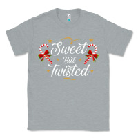 Heather Grey sweet but twisted candy cane christmas humor funny and cute gifts for Classic Tee - linhVisuals