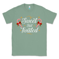 Sage sweet but twisted candy cane christmas humor funny and cute gifts for Classic Tee - linhVisuals