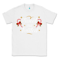White sweet but twisted candy cane christmas humor funny and cute gifts for Classic Tee - linhVisuals