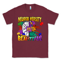 Burgundy Neurodiversity Is Beautiful Classic Tee - FaDigitalArtStudio