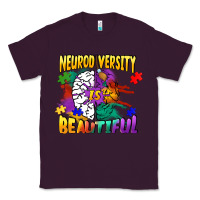 Plum Neurodiversity Is Beautiful Classic Tee - FaDigitalArtStudio