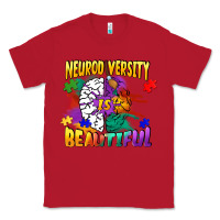 Red Neurodiversity Is Beautiful Classic Tee - FaDigitalArtStudio