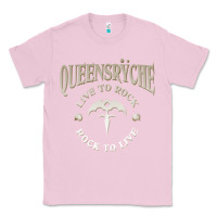 Bubblegum Pink ‘Qüëënsrÿche Live To ock Classic Tee - linhVisuals