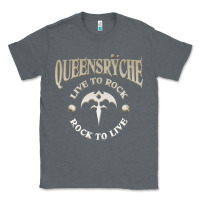 Charcoal Heather ‘Qüëënsrÿche Live To ock Classic Tee - linhVisuals