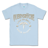 Dusty Blue ‘Qüëënsrÿche Live To ock Classic Tee - linhVisuals